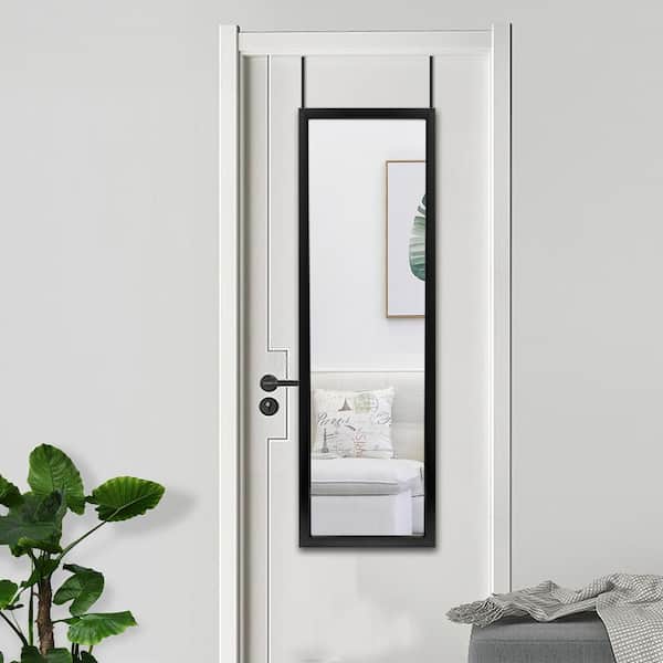 Dovelina 51.2 in. x 15.7 in. Classic Rectangle Framed Door Mirror