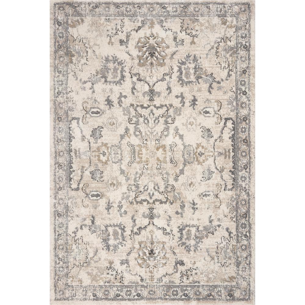 Louisa Ivory 5 ft. x 8 ft. Area Rug price history on PriceWatchPro