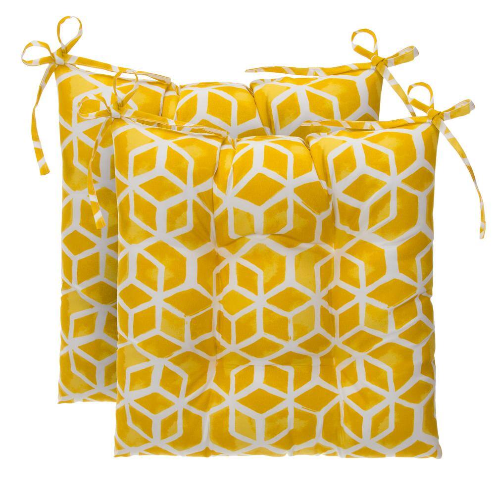 yellow rectangular cushion