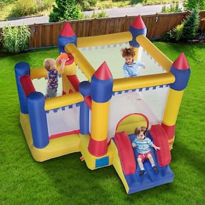 Inflatable Bounce House Kid Jump and Slide Castle Bouncer with Trampoline