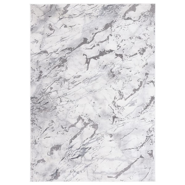 SAFAVIEH Craft Light Gray/Gray 5 ft. x 8 ft. Abstract Marble Area Rug