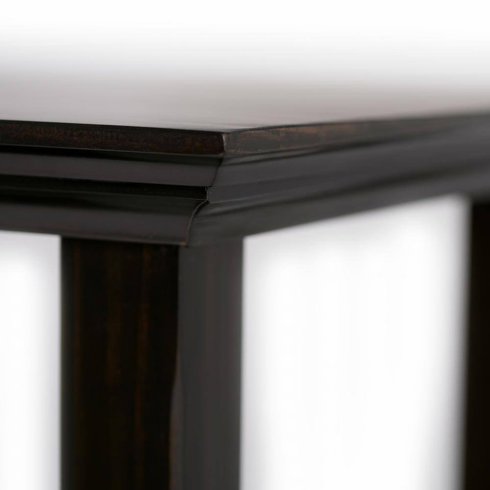 Hickory Brown Solid Wood Console Table with Storage Drawers