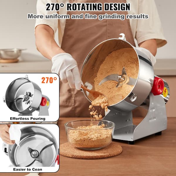 220volt Electric Grain outlet Grinder Mill Cereal SpiceGrinderHerb PulverizeFine Powder