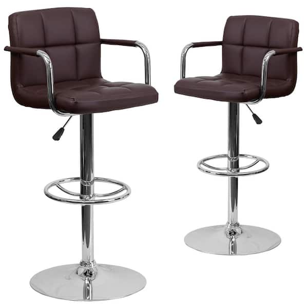 Carnegy Avenue 45.25 in. Brown Bar Stool (Set of 2)