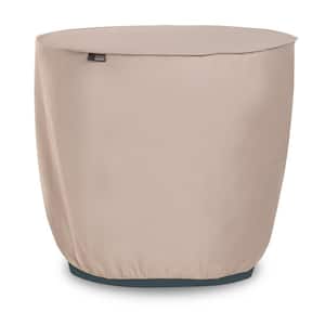 34 in. Dia x 30 in. H Beige Chalet Round Outdoor Patio Air Conditioner Cover