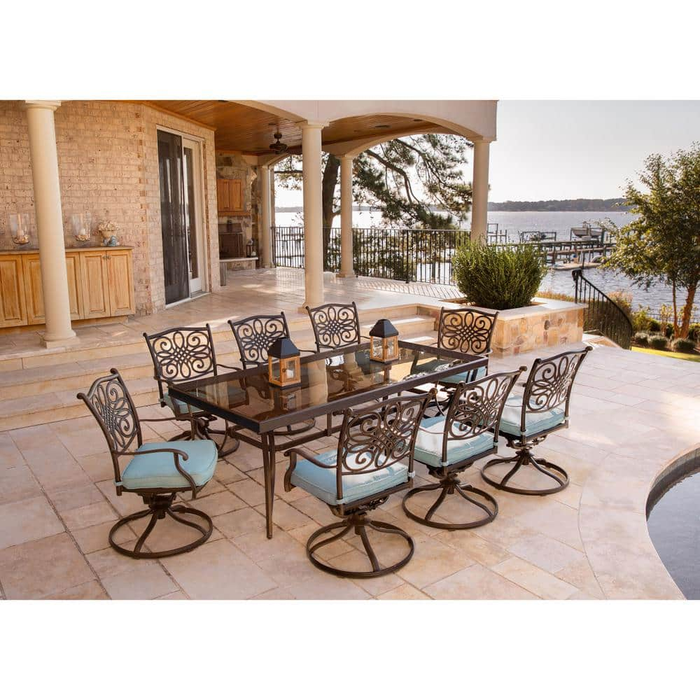 Arlington house wrought iron outdoor 5 pc action on sale dining set