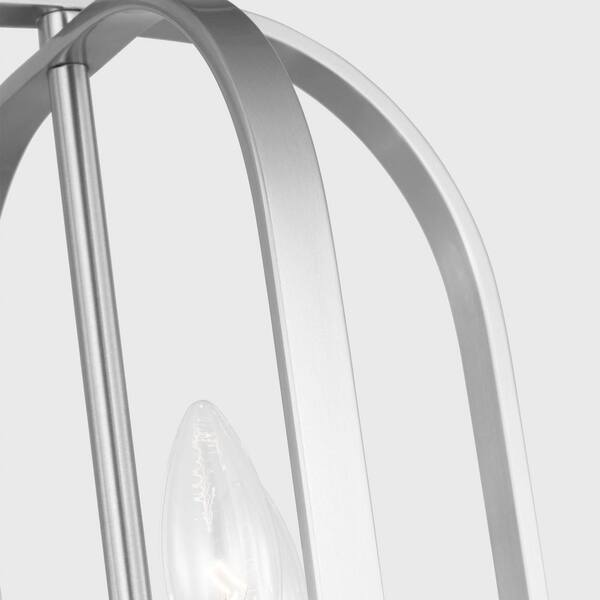 Generation Lighting - Loretto 3-Light Brushed Nickel Transitional Dimmable Lantern Chandelier