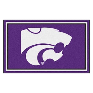 NCAA - Kansas State University Purple 6 ft. x 4 ft. Indoor Rectangle Area Rug