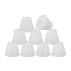 5 in. x 4-1/4 in. White Pleated Empire Lamp Shade (9-Pack)