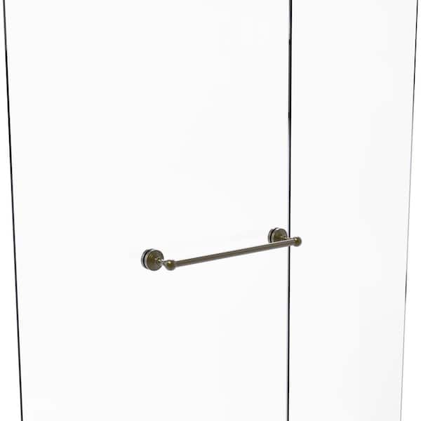 Allied Brass Waverly Place 18 in. Over-the-doorShower Door Towel Bar in Antique Brass