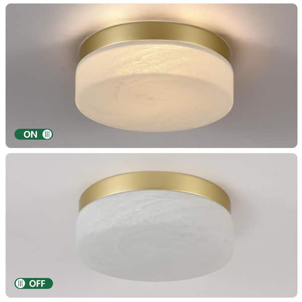 Basdien 14 in. Gold Closet Light LED Flush Mount Ceiling Light