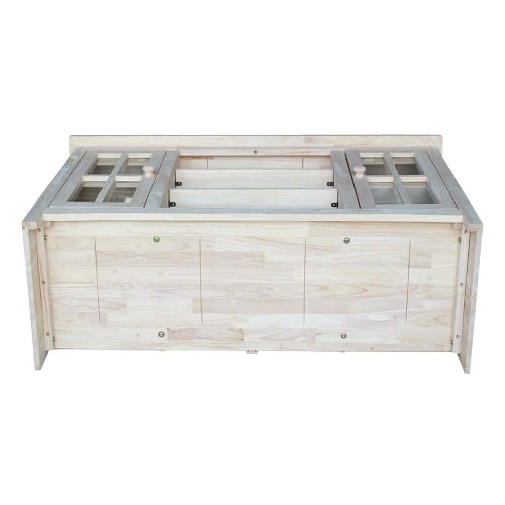 Elegant Parawood 51'' Gray TV Stand with Adjustable Cabinet Shelves