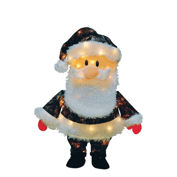 ProductWorks Inch 32 Pre-Lit 3D Rudolph with Santa Hat and Scarf Christmas Holiday Yard Art Decoration 120 Lights 