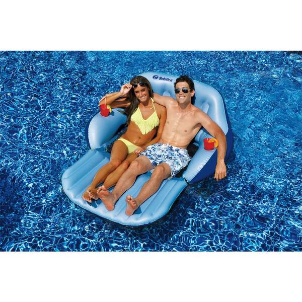 Swimline Convertible Duo Love Seat Chair Swimming Pool Lounge