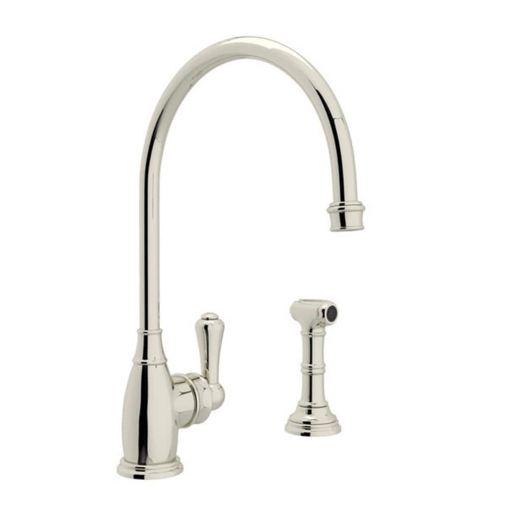 UPC 685333705091 product image for Georgian Era Single Handle Standard Kitchen Faucet in Polished Nickel | upcitemdb.com