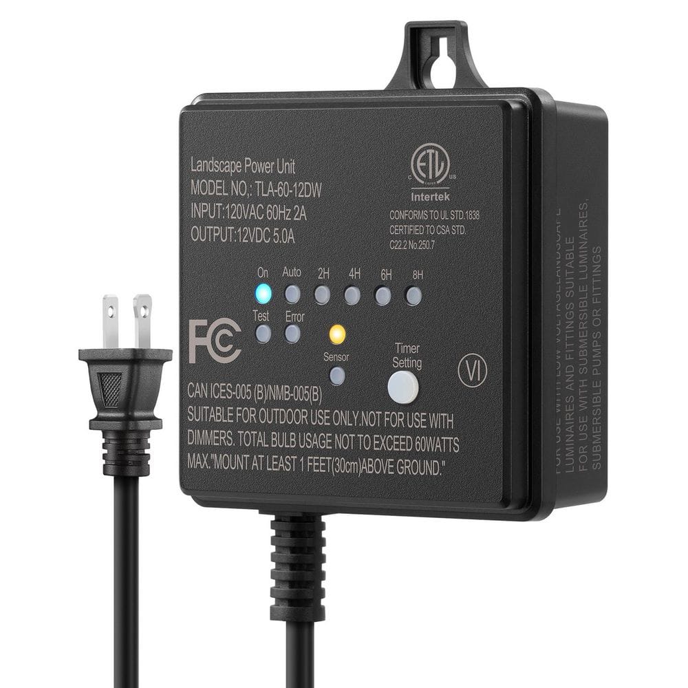 Low Voltage 60-Watt Polycarbonate Landscape Lighting Outdoor Transformer w/Photocell Sensor and Timer, 120V AC to 12V DC price history on PriceWatchPro