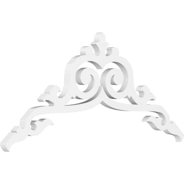 Ekena Millwork 1 in. x 36 in. x 15 in. (10/12) Pitch Baile Gable Pediment Architectural Grade PVC Moulding