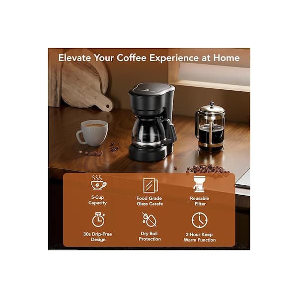Have a question about COWSAR 5 Cups Drip Mechanical Coffee Maker with  Timing Function and Drip-Free Carafe, Black? - Pg 1 - The Home Depot