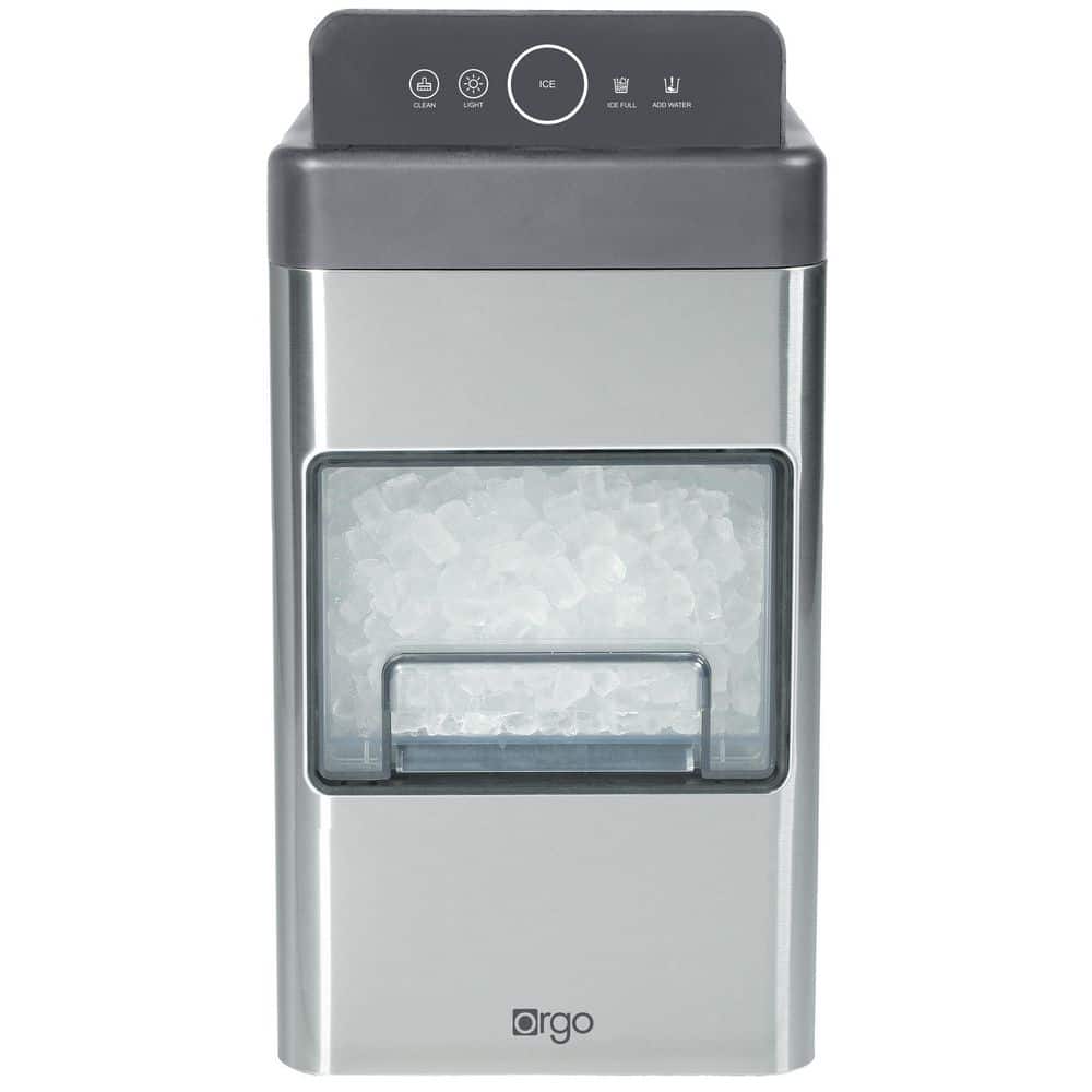 The Nugget Countertop Ice Maker, Makes 33 lbs. in 24 Hours, Nugget Shaped in 2 Sizes, Width 14.17 in. Gray