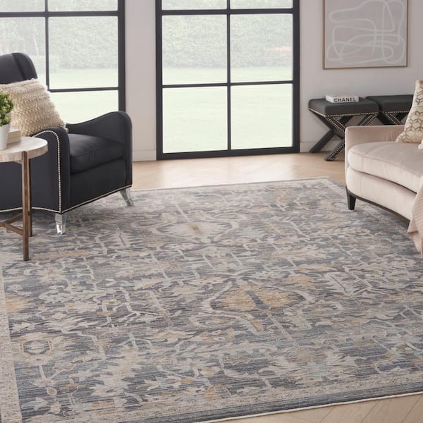 Nyle Navy Multicolor 10 ft. x 14 ft. Vintage Persian Area Rug