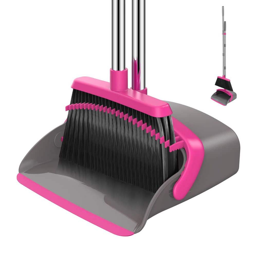 1-Piece Bath Accessory Set in Rose, 52 in. Adjustable Broom and Dustpan Combo with Comb Teeth price history on PriceWatchPro