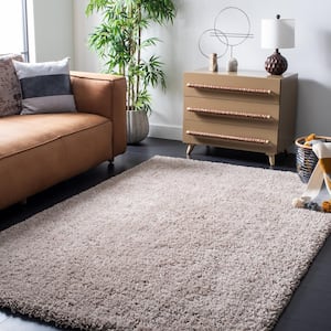 Classic Shag Ultra Taupe 3 ft. x 4 ft. Solid Area Rug