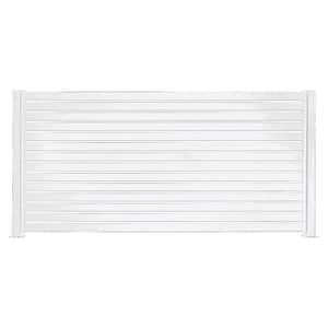 Quick Screen 7.83 ft. x 5.91 ft. x 0.20 ft. Aluminum Slat Kit in White for fence panels