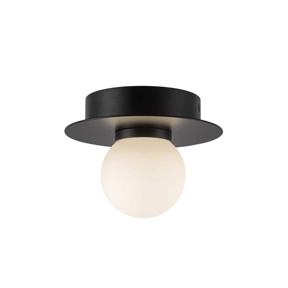 Elixir 6 in. 1-Light 7-Watt Black Integrated LED Flush Mount price history on PriceWatchPro