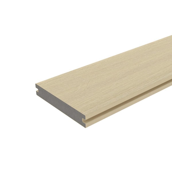 UltraShield Naturale Magellan 1 in. x 6 in. x 1 ft. Japanese Cedar Solid with Groove Composite Decking Board Sample