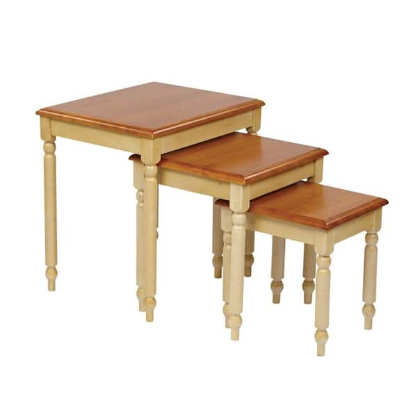 OSPdesigns Tan 3-Piece Nesting End Table