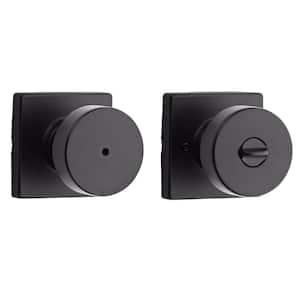 Pismo Matte Black Bed/Bath Square Door Knob