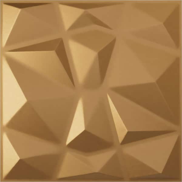 Ekena Millwork 19 5/8 in. x 19 5/8 in. Niobe EnduraWall Decorative 3D Wall Panel, Gold (12-Pack for 32.04 Sq. Ft.)