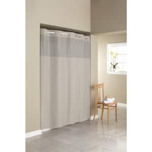 Simply Solid Stone Microfiber Shower Curtain