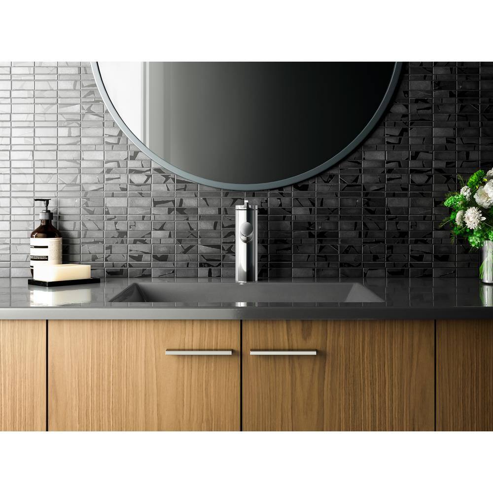 Vibrant Brushed Moderne Brass Single-Handle Bathroom Faucet