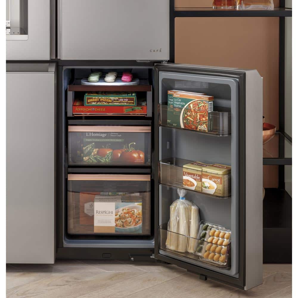 Buy 27.4 cu. ft. Smart 4Door Quad French Door Refrigerator in Platinum Glass, ENERGY STAR