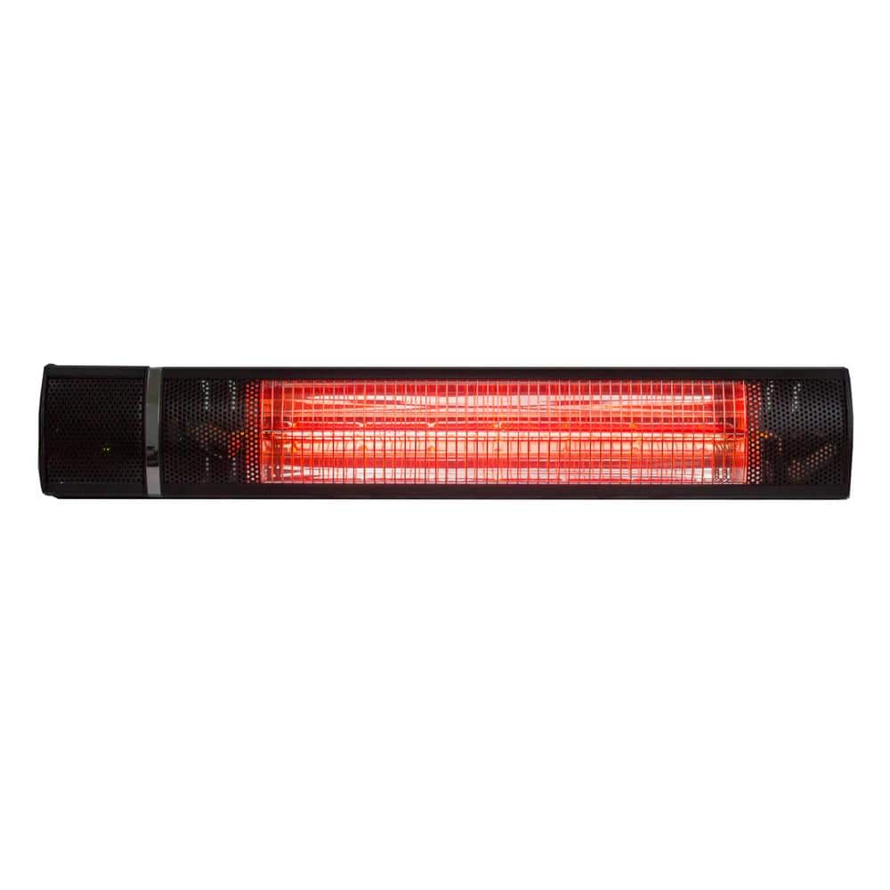 Black Wall Mounted Electric Heater with Remote Control