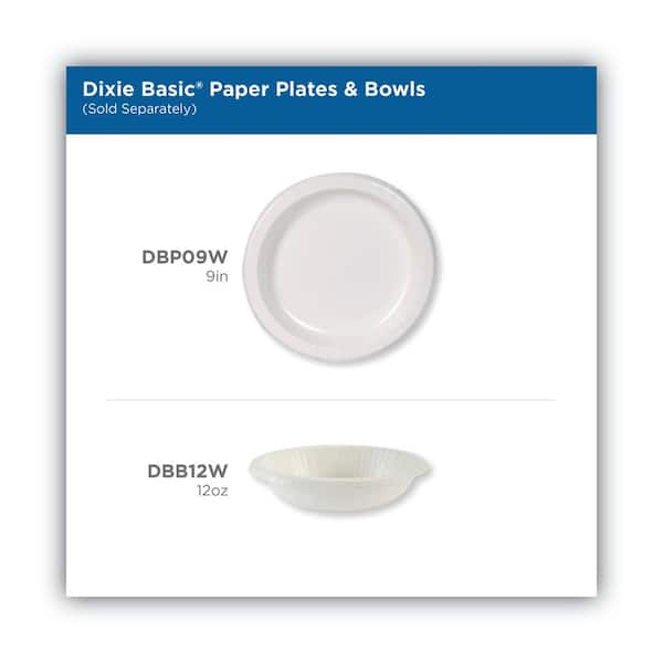 DHG Professional' The Heavy Weight Standard 9-Inch Grease Resistant Paper Plates Coated, White 125 Plates