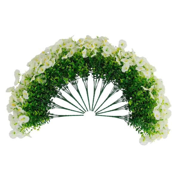 Nearly Natural 14 in. UV Resistant Artificial Morning Glory Bush