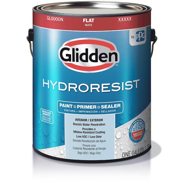 Glidden HydroResist 1 gal. Base 1 Flat Interior/Exterior Latex Paint