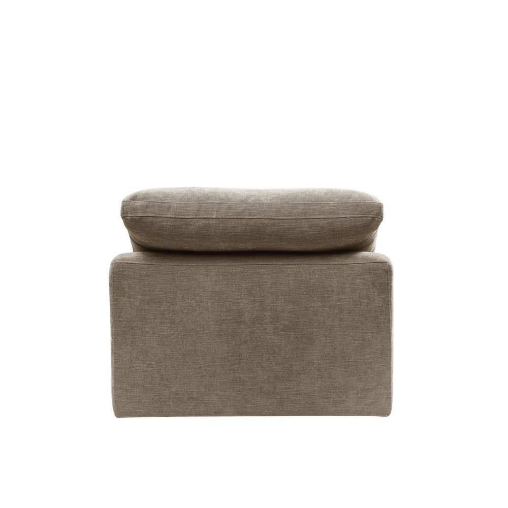 Naveen 23'' Khaki Linen Modular Armless Chair