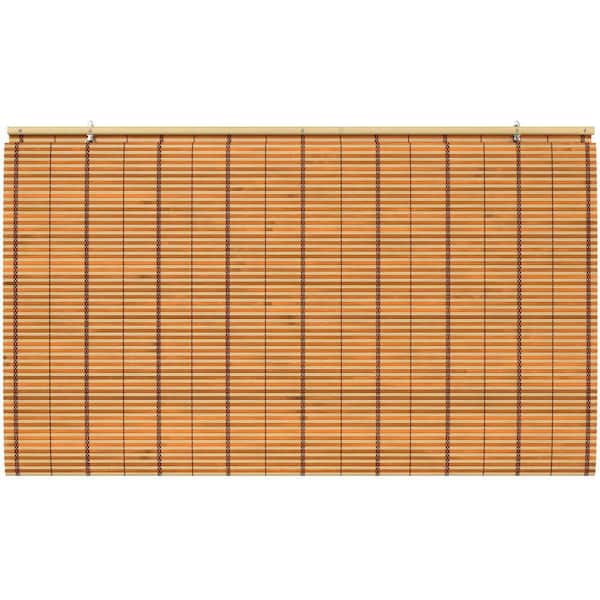 BUNACO SHADE 【DIRECTION × BUNACO】 RED LANTERN Oriental Furniture Burnt Bamboo Cordless Window Shade