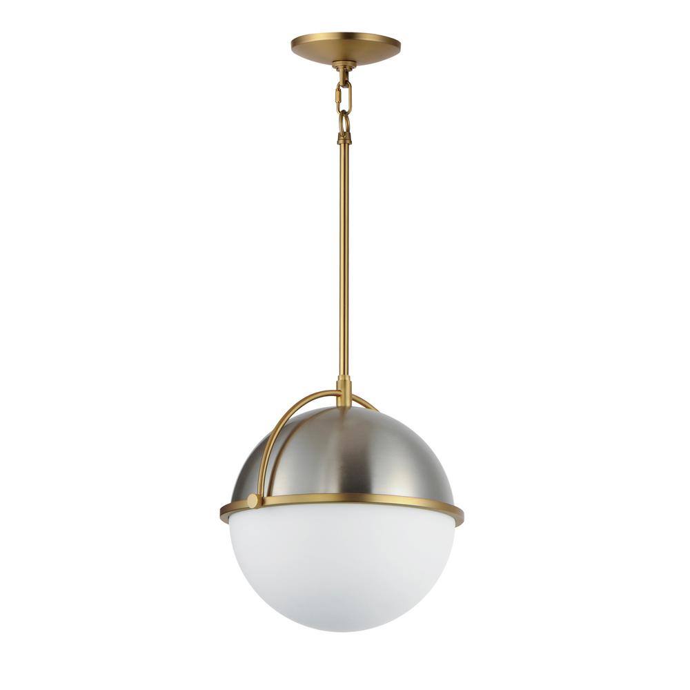 Maxim Lighting Duke 12 In 1 Light Single Satin Brass Pendant Light 12412 The Home Depot