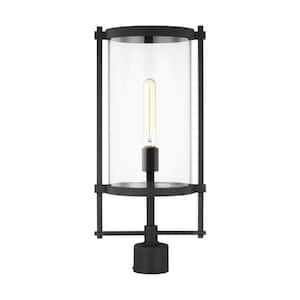 Eastham 10 in. W 1-Light Textured Black Steel Hardwired Outdoor Weather Resistant Post Light Set with No Bulbs Included