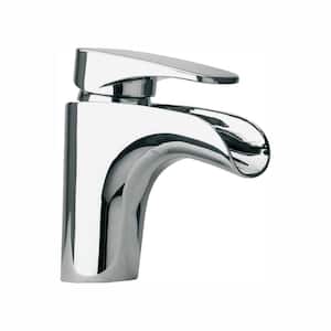 Novello Single Hole Single-Handle Low-Arc Waterfall Bathroom Faucet in Chrome