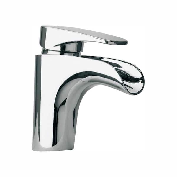 LaToscana Novello Single Hole Single-Handle Low-Arc Waterfall Bathroom Faucet in Chrome
