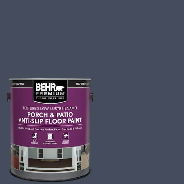 BEHR PREMIUM 1 gal. #S520-7 Night Flight Textured Low-Lustre Enamel Interior/Exterior Porch and Patio Anti-Slip Floor Paint