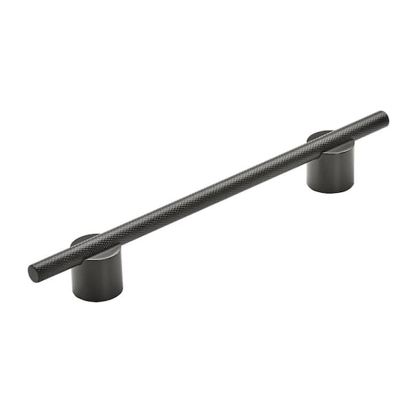 Amerock Transcendent 6-5/16 in. (160mm) Modern Matte Black Bar Cabinet Pull