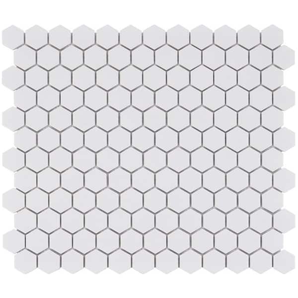 Ivy Hill Tile Slim White 4 in. x 0.24 in. Matte Porcelain Floor and ...