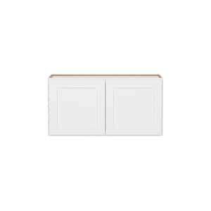 Easy-DIY 36 in. W x 12 in. D x 18 in. H in Shaker White Ready to Assemble Wall Kitchen Cabinet 2 Doors