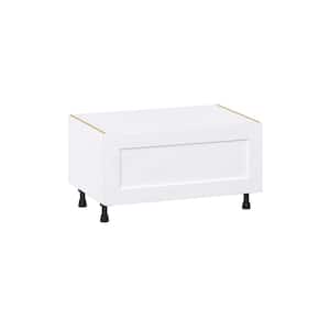 Wallace Painted Warm White Assembled Base Window Seat Kitchen Cabinet (36 in. W x 19.5 in. H x 24 in. D)